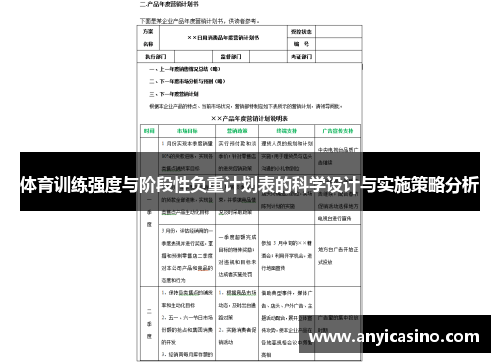 体育训练强度与阶段性负重计划表的科学设计与实施策略分析